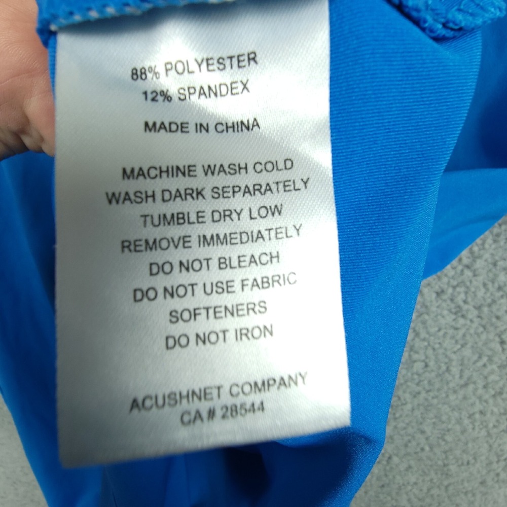 Footjoy FJ Golf Polo Shirt Mens Large Blue‎ Performance Stretch Short Sleeve - Picture 4 of 7